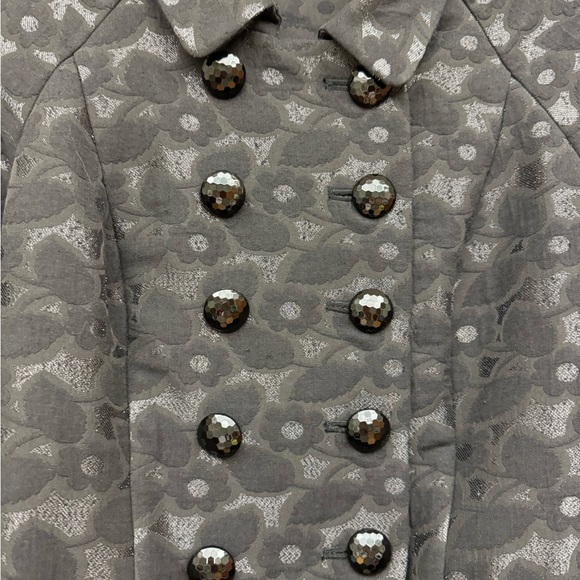 Betsy Johnson Floral Metallic Coat - Picture 3 of 13